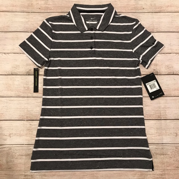 NWT Women’s Nike Dri-Fit Striped Polo Size XS - Picture 3 of 8